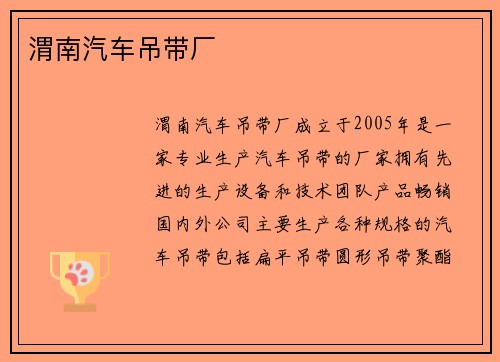 渭南汽车吊带厂